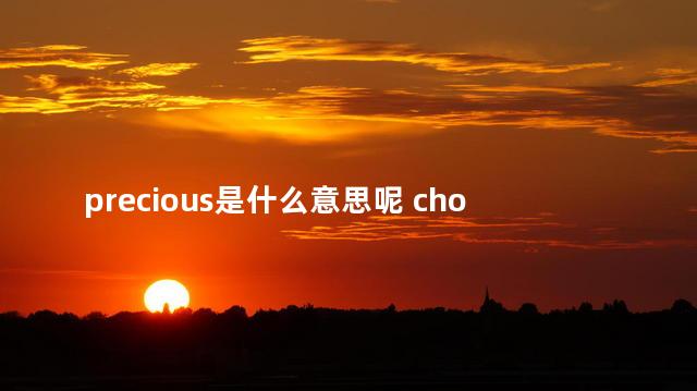 precious是什么意思呢 choose什么意思